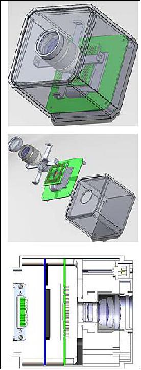 Figure 6: CAD of GRIFEX optical payload with camera, ROIC, and MARINA backend electronics (image credit: NASA/JPL)