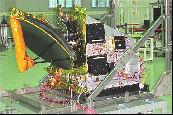 Figure 2: Photo of the SCATSat-1 spacecraft (image credit: ISRO/SAC) 3)