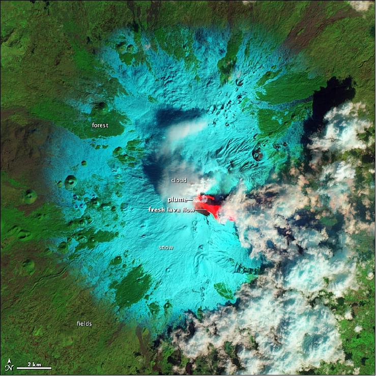 Figure 52: ALI image of Mount Etna observed on Feb. 20, 2013 (image credit: NASA, Ref. 67)