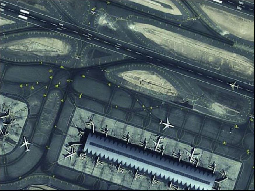 Figure 16: Image of Dubai International Airport, acquired with DubaiSat-2 in February 2014 (image credit: MBRSC, former EIAST)