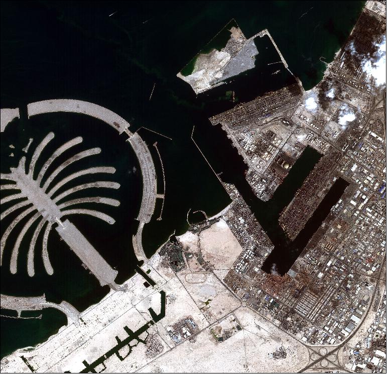 Figure 15: DubaiSat-2 image of Jebal Ali Port, Dubai, acquired on February 11, 2016 (image credit: MBRSC)
