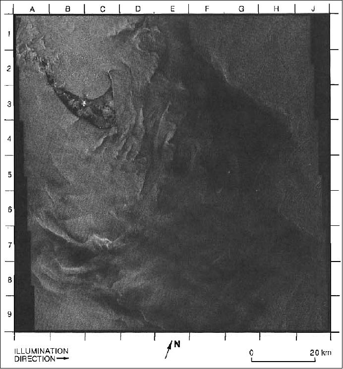 Figure 43: SAR image of the Nantucket Shoals (image credit: NASA/JPL)