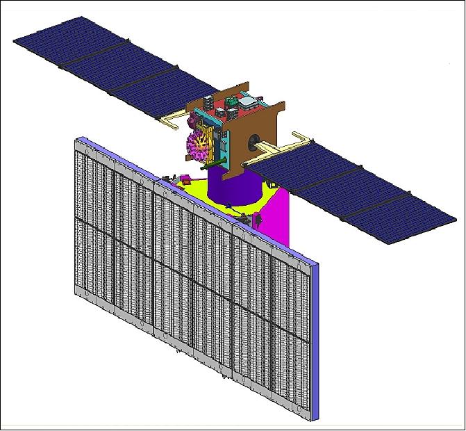 Figure 12: Alternate view of the deployed RISAT-1 spacecraft (image credit: ISRO) 10)
