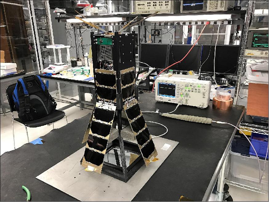 Figure 4: Photo of the CXBN-2 Flight Unit in the MSU Space Science Center Spacecraft Integration and Assembly Facility Image credit: MSU) 5)