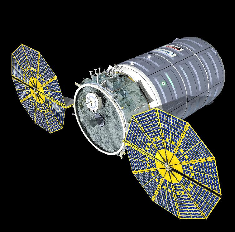 Figure 5: Illustration of the deployed Cygnus OA-7 spacecraft (image credit: Orbital ATK)