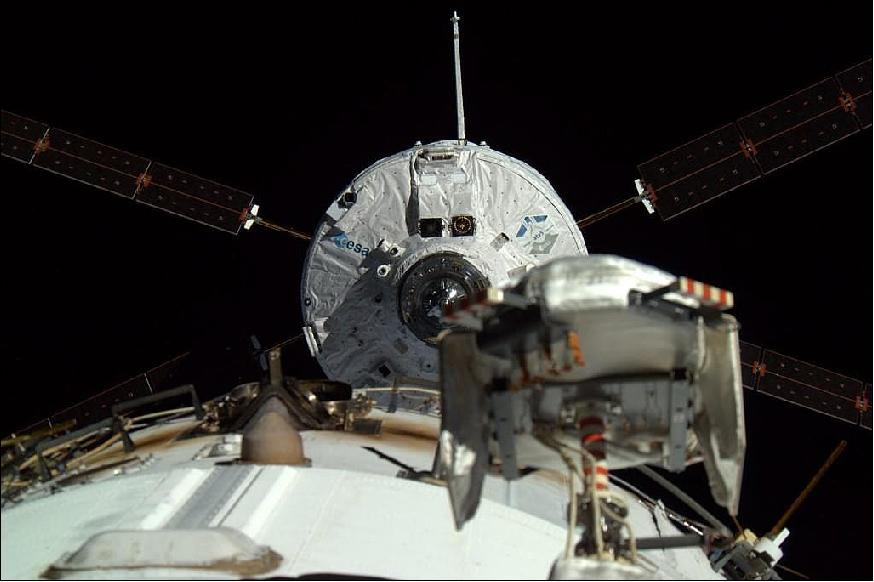 Figure 16: Photo of the ATV-5 docking taken by NASA astronaut Reid Wiseman (image credit: NASA,ESA)