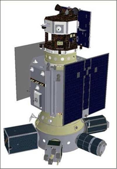 Figure 26: Alternate view of the integrated STP-1 mission payload stack (image credit: USAF)