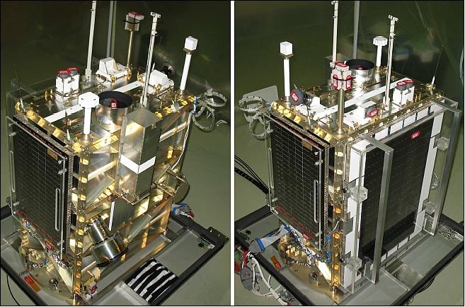 Figure 4: Photo of the ZASat-002 pathfinder spacecraft (image credit: SunSpace)