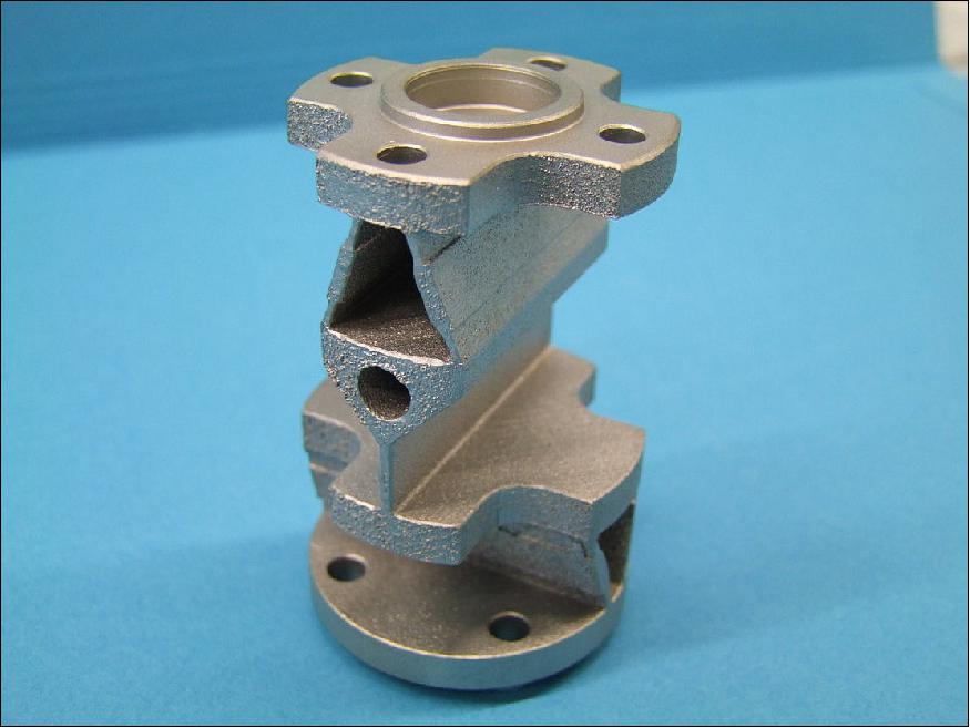 Figure 6: Space component printed in InVar (short for 'Invariable'), a notably temperature-resistant combination of nickel–iron alloy much prized for space use (image credit: Airbus DS)