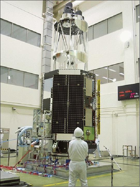 Figure 6: Photo of the ASTRO-H spacecraft in the summer 2014 (image credit: JAXA, T. Takahashi)