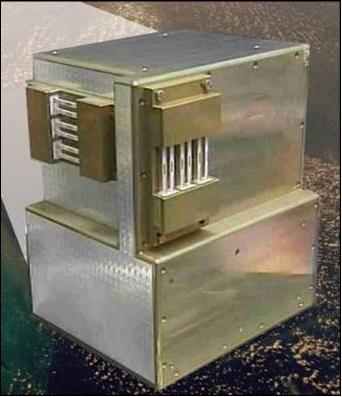 Figure 24: Photo of two FIPEX sensor units mounted on a box (image credit: ESA)