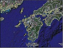 Figure 30: Simulated SCAMP snapshot of Kyushu Island (image credit: KIT)