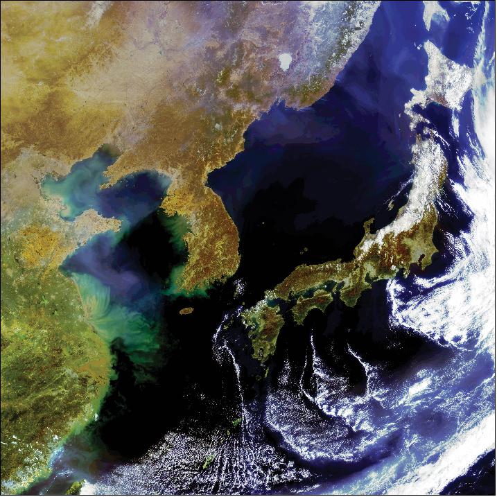 Figure 15: GOCI image of April 11, 2011 (image credit: Yu-Hwan Ahn of KORDI)