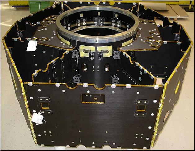 Figure 14: Photo of the the LISA Pathfinder science module structure (image credit: ESA)