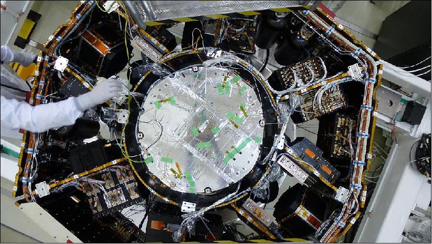 Figure 7: Photo of the LTP (LISA Technology Package), also referred to as the science module, prior to integration into the spacecraft (image credit: DLR, Airbus DS)
