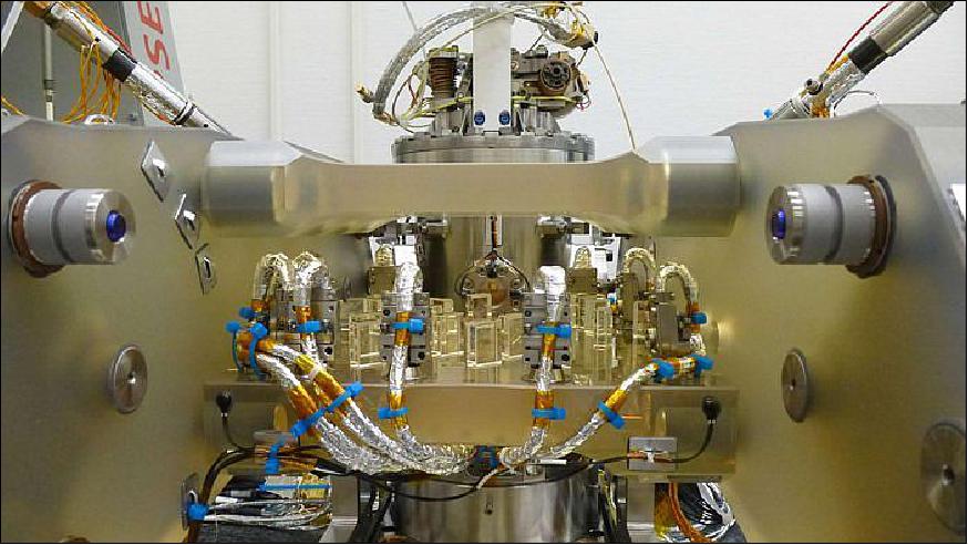 Figure 44: Photo of the optical bench of the LISA Pathfinder (image credit: Airbus Defence and Space) 85)