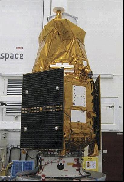 Figure 8: Photo of the assembled KazEOSat-1 spacecraft (image credit: Astrium SAS)