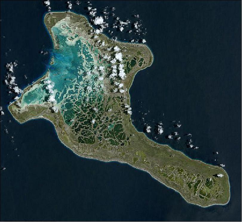 Figure 16: SPOT 6/7 acquired this image of one of the central Pacific islands on 29 September 2015 (image credit: Airbus DS)