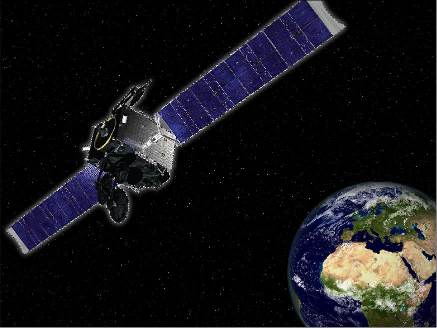 Figure 3: Artist's rendition of the deployed GovSat in GEO (image credit: SES)