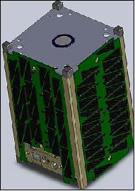 Figure 1: Photo of the BRICSat-P CubeSat (image credit: USNA, GWU)