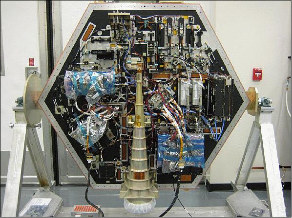 Figure 28: Photo of the CX payload installed o n the payload panel (image credit: MDA, University of Calgary)