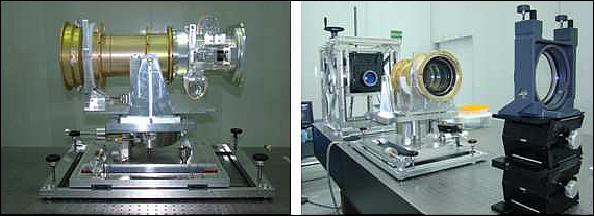 Figure 8: MUXCam collecting lens with focus adjust lens assembled in alignment stage (image credit: Opto Eletrônica)
