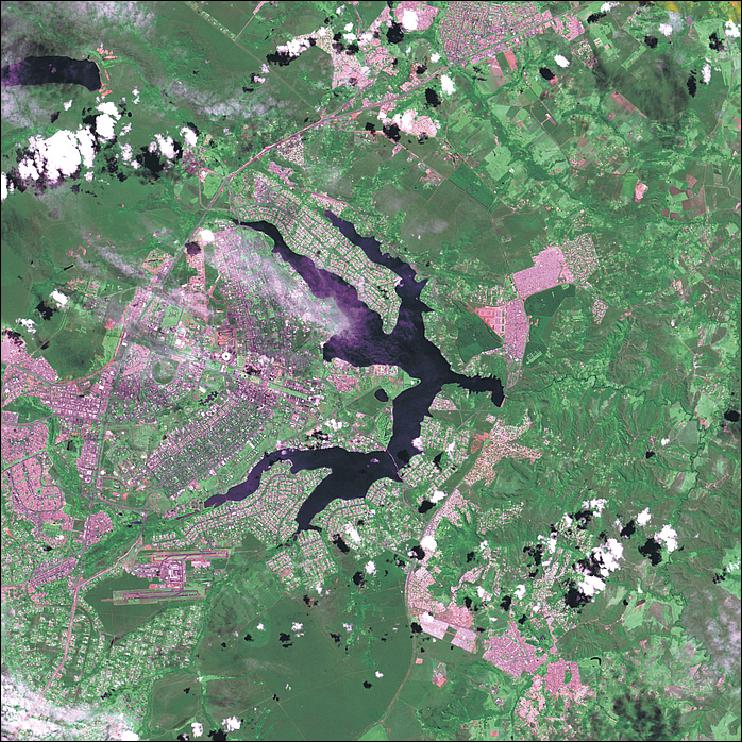 Figure 5: Sample high-resolution image of Brasilia acquired with CBERS-4 (image credit: INPE) 21)