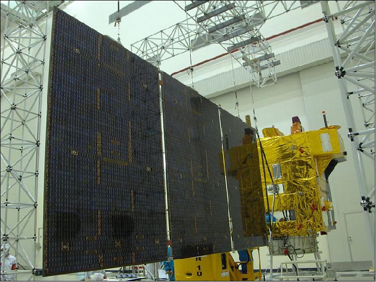 Figure 4: Photo of the CBERS-4 spacecraft (image credit: INPE)