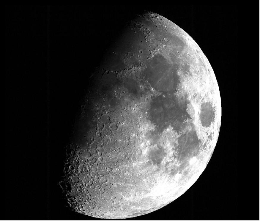 Figure 2: The Moon imaged by France's Pleiades Earth-observing satellite. The image has a spatial resolution of 380 m and is made up of more than four million pixels overall. Four separate satellites views were processed together to make this whole-Moon view (image credit: CNES) 2)