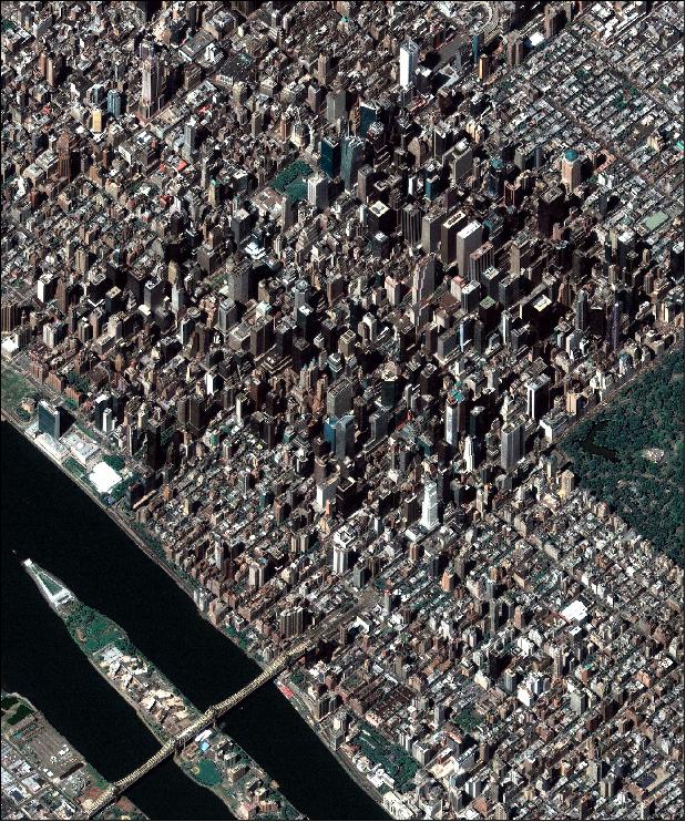 Figure 16: Image of New York City, acquired by Deimos-2 in August of 2014 (image credit: Elecnor Deimos)