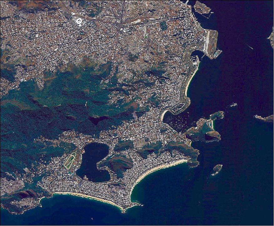 Figure 11: Rio de Janeiro, Brazil's second-largest city is seen here in its entirety, imaged by Deimos-2 on Aug. 5, 2016 (image credit: UrtheCast)