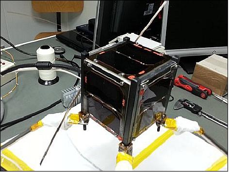 Figure 7: Photo of the HumSat-D CubeSat (image credit: UVigo)