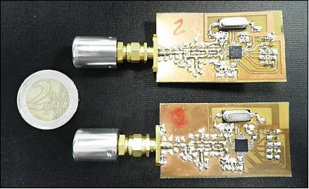 Figure 6: Photo if the one-way testing sensors, slightly bigger than a coin (image credit: UVigo)