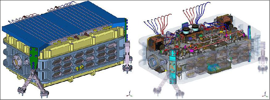 Figure 17: FULAS pressurized housing with top-mounted cold plate and internal optical bench (image credit: MERLIN consortium)
