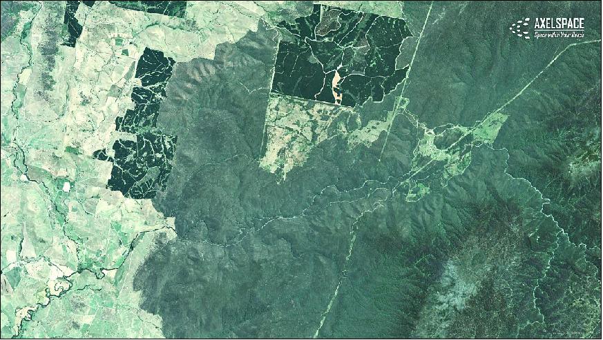 Figure 9: First light image of Maragle Hill State Forest in New South Wales, Australia (image credit: AxelSpace)