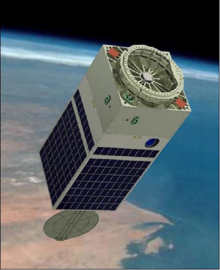 Figure 3: Artist's rendition of the KE-IIM microsatellite in orbit (image credit: SMDC)