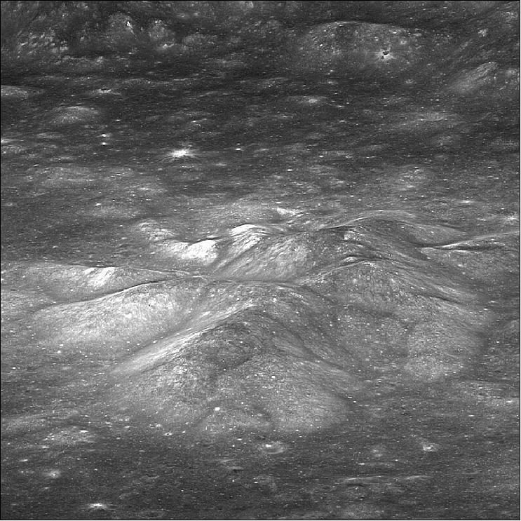 Figure 10: The 1km high central peak of Bullialdus crater (image credit: NASA/GSFC/Arizona State University)