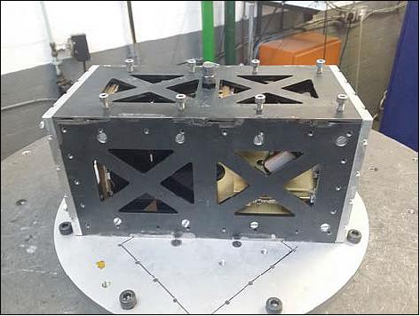 Figure 3: nSight-1 CubeSat undergoing vibration testing (image credit: SCSAG)