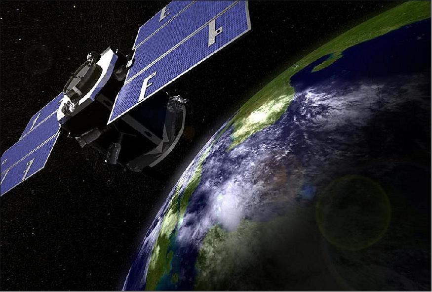 Figure 6: Artist's concept of NASA's CloudSat spacecraft, which provides the first global survey of cloud properties to better understand their effects on both weather and climate (image credit: NASA/JPL)