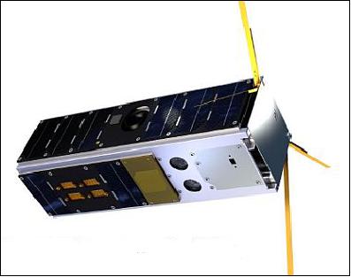 Figure 1: Artist's rendition of the deployed Aalto-1 nanosatellite (image credit: Aalto University)