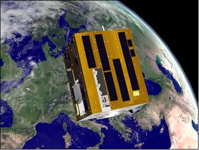 Figure 3: Artist's view of SSETI Express in orbit (image credit: ESA)