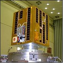 Figure 1: Photo of the SSETI spacecraft in the test center (image credit: ESA)