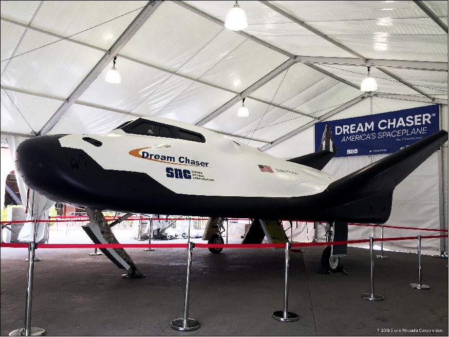 Figure 12: Photo of SNC's Dream Chaser at the 34th Space Symposium in Colorado Springs, CO (image credit: SNC)