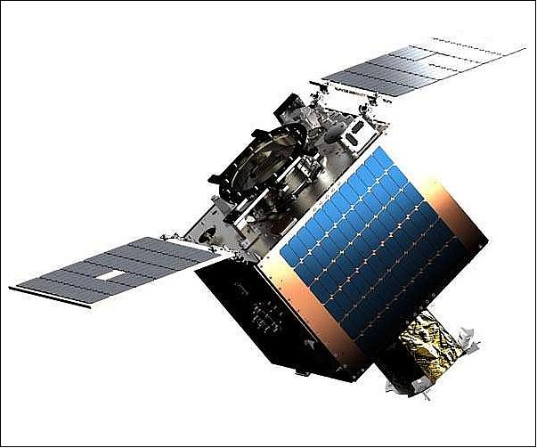Figure 6: Illustration of the deployed Carbonite-2 microsatellite (image credit: Earth-i, SSTL)