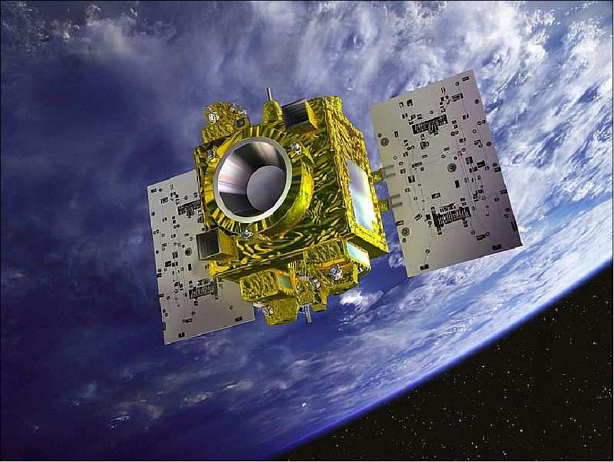 Figure 4: Artist's view of the MicroSCOPE spacecraft (image credit: CNES)