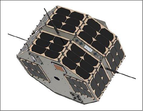 Figure 1: Illustration of the TechnoSat spacecraft (image credit: TU Berlin)