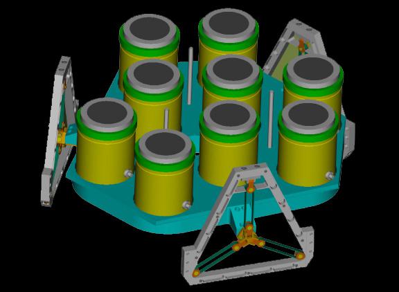 Figure 29: Illustration of the 9 Germanium detector assembly (image credit: SSL/UCB)