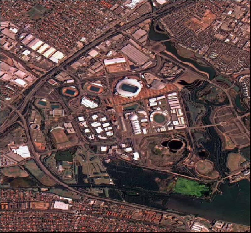 Figure 29: Sydney Olympic Park, Australia in Aug. 2006 (image credit: KARI, SPOT Image distribution)