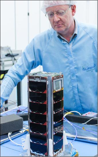 Figure 1: Photo of the VESTA-1 3U CubeSat (image credit: SSTL)
