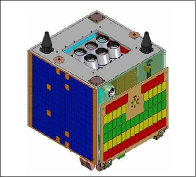 Figure 1: Illustration of the UK-DMC-2 spacecraft in launch configuration (image credit: SSTL)